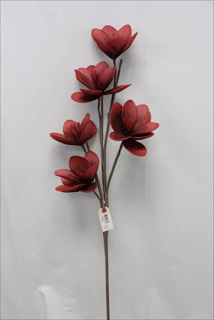Foam Japanese Magnolia Spray Red 44"