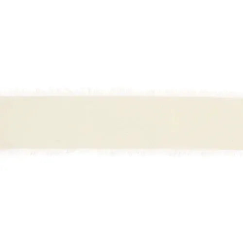 La Ribbons Frayed Edge Chiffon Ribbon Cream 1.5"W x 10yd - Velvet Ribbons Ribbon