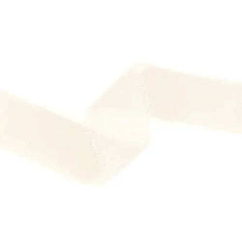 La Ribbons Frayed Edge Chiffon Ribbon Cream 1.5"W x 10yd - Velvet Ribbons Ribbon