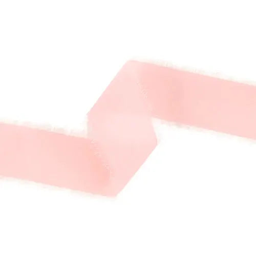 La Ribbons Frayed Edge Chiffon Ribbon Pink 1.5"W x 10yd - Velvet Ribbons Ribbon