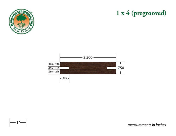 FSC® 1x4 Ipe Pre-Grooved - Advantage Lumber