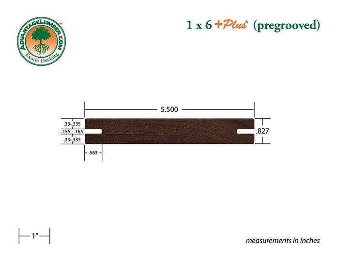 FSC® 1x6 +Plus® Ipe Pre-Grooved - Advantage Lumber
