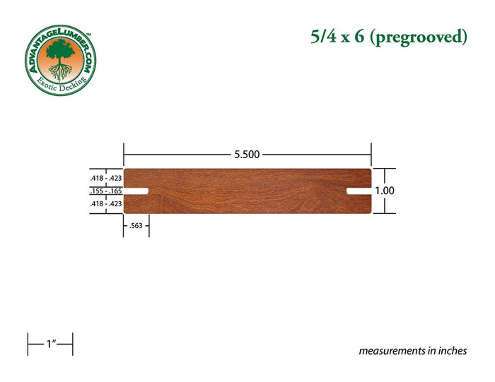 FSC® 5/4x6 Cumaru Pre-Grooved - Advantage Lumber