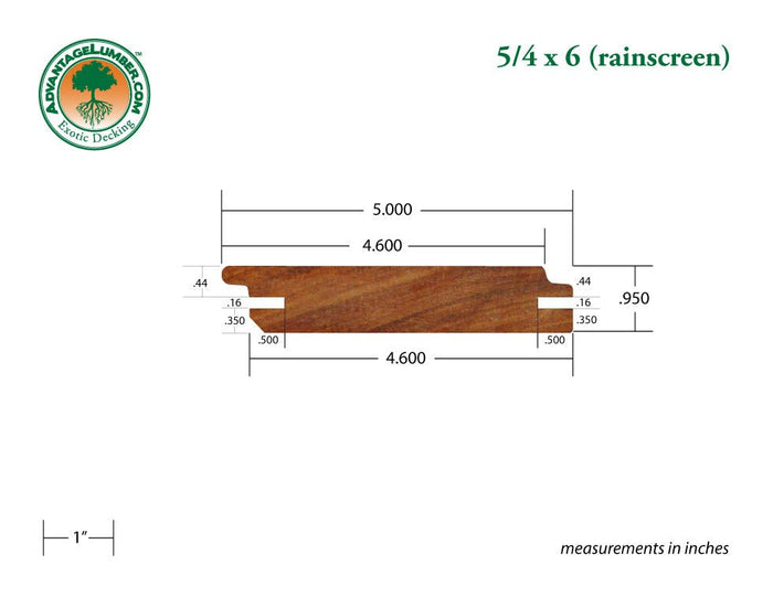 FSC® 5/4x6 Cumaru Rainscreen - Advantage Lumber