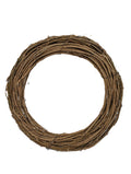 Full Box of 16 x 30cm (12") Premium Rattan Wreath Ring - Grape Vine Wicker