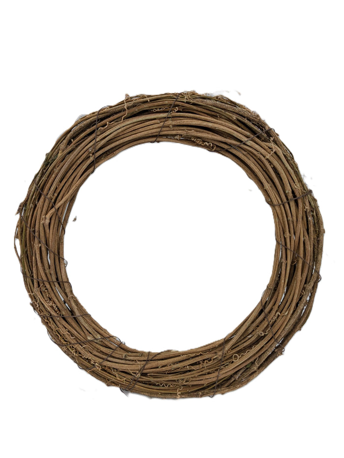 Full Box of 16 x 30cm (12") Premium Rattan Wreath Ring - Grape Vine Wicker