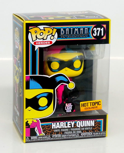 Funko Pop! DC Batman Animated Harley Quinn #371 Hot Topic Black Light Exclusive