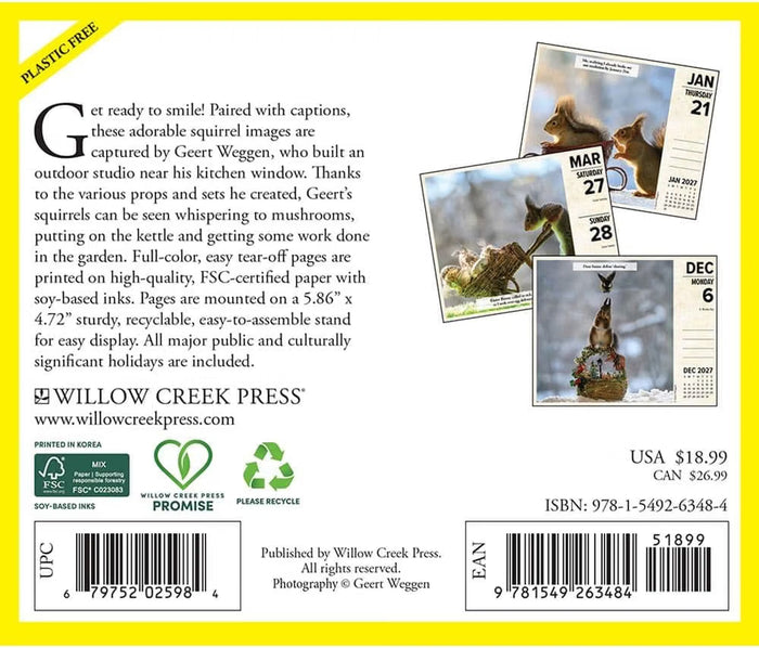 Gettin Squirrelly - 2027 Box Calendar | Willow Creek Press