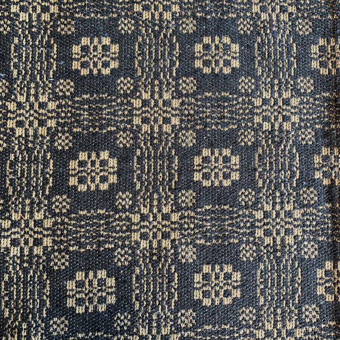 Gettysburg Black and Tan Woven Long Swag Curtain 63" - Primitive Star Quilt Shop
