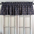 Gettysburg Navy and Tan Woven Lined Valance 72" - Primitive Star Quilt Shop