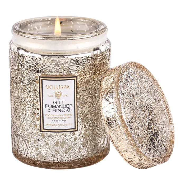 Gilt Pomander & Hinoki Small Jar Candle