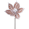 Gingerbread Poinsettia Stem 24"