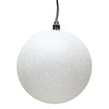 Vickerman Glitter Ball Ornament White 2.75" (Bag of 12) - Holiday Ornaments Merchandise