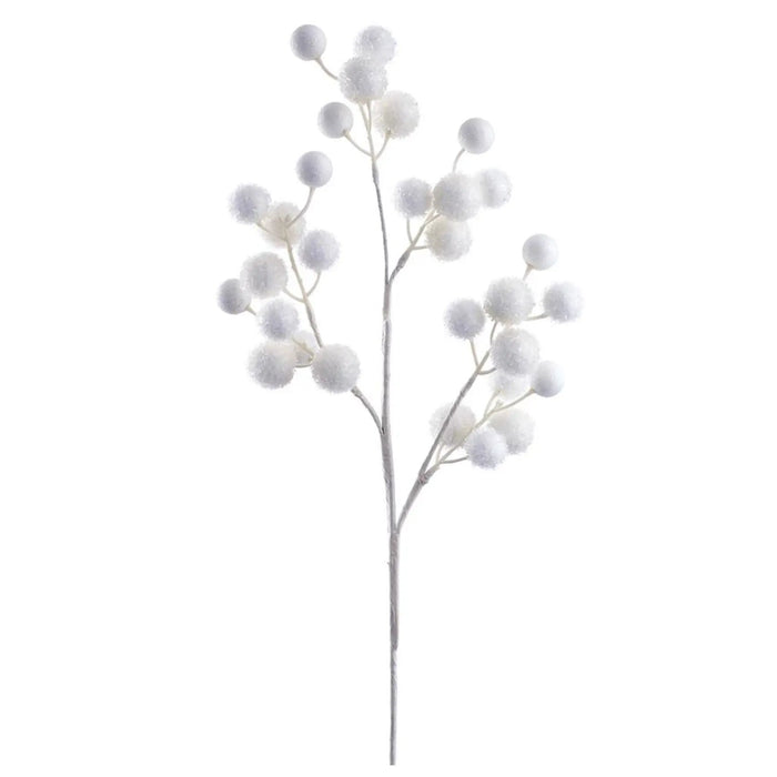 Allstate Glitter Berry Spray White 28" - Uncategorized Silk