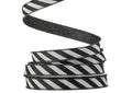 Regency Glitter Black/White Stripe Halloween Ribbon 1"X10yd - Ribbons & Trim Ribbon