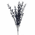 Direct Export Glitter Boxwood Spray Midnight Blue 22" - Artificial Non-Flowering Plants Silk