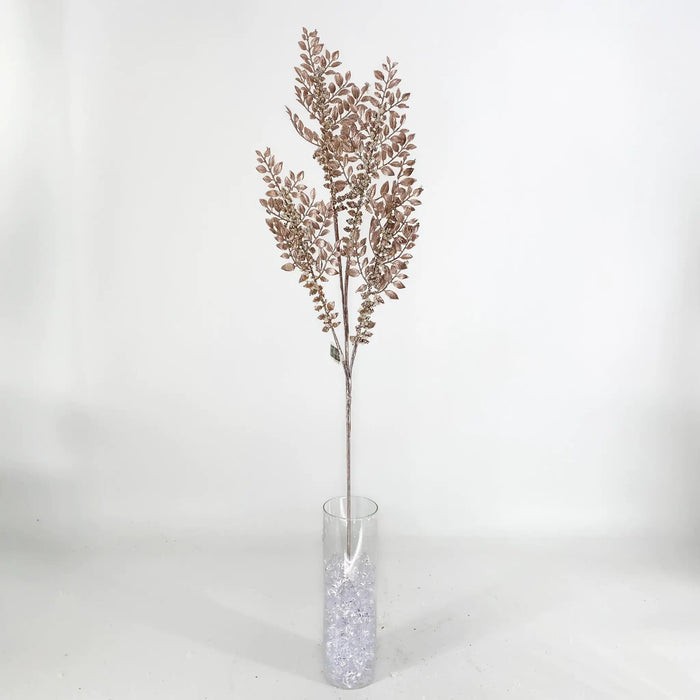 Allstate Glitter Metallic Mini Leaf Spray 33" - Uncategorized Silk