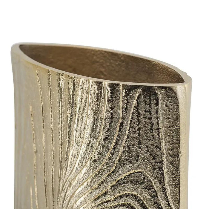 A&B Gold Aluminum Trunk Vase 6" x 2.5" x 10" - Vases Merchandise