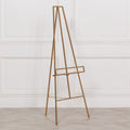 Gold Metal Easel with Adjustable Shelf 147cm - Modern Home Interiors