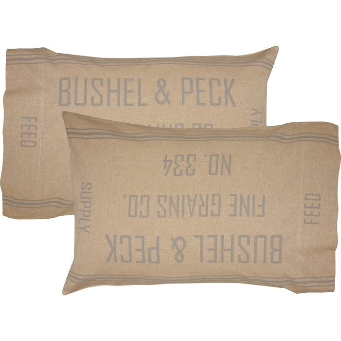 Grace Feed Sack Standard Pillow Case - Set of 2 - Primitive Star Quilt Shop