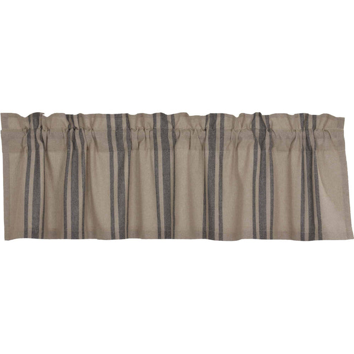 Grain Sack Charcoal Lined Valance 60" - Primitive Star Quilt Shop