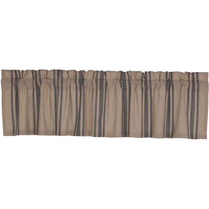 Grain Sack Charcoal Lined Valance 72" - Primitive Star Quilt Shop