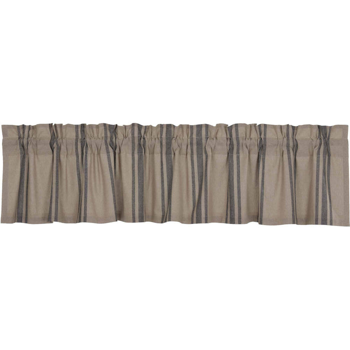 Grain Sack Charcoal Lined Valance 90" - Primitive Star Quilt Shop
