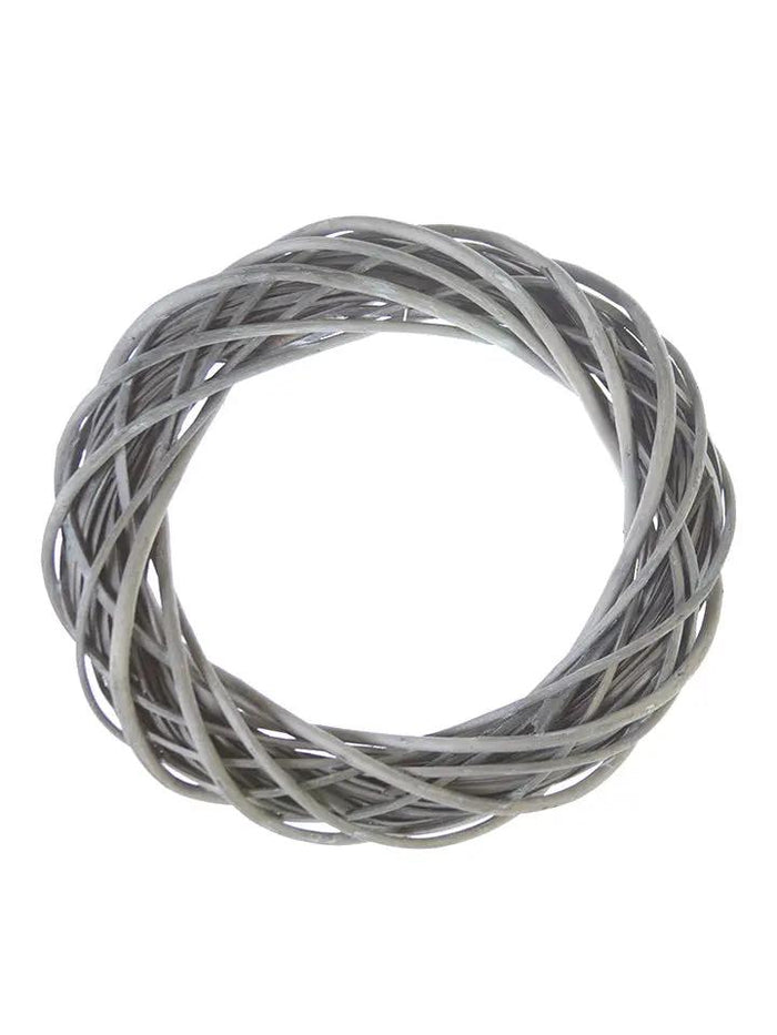 Willow Vine Wreath silk, gray bleached, 12in AmBest