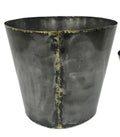 SNK Gray-Gold Metal Pot 10" x 7" x 9" - Uncategorized Merchandise