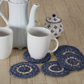 Great Falls Blue Braided Coaster - Set of 6 - Primitive Star Quilt Shop