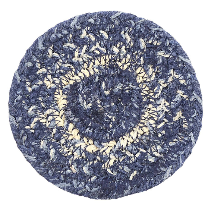 Great Falls Blue Braided Coaster - Set of 6 - Primitive Star Quilt Shop