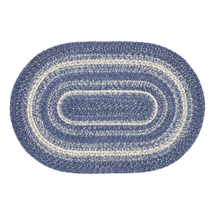 Great Falls Blue Oval Braided Rug 24x36" - Primitive Star Quilt Shop
