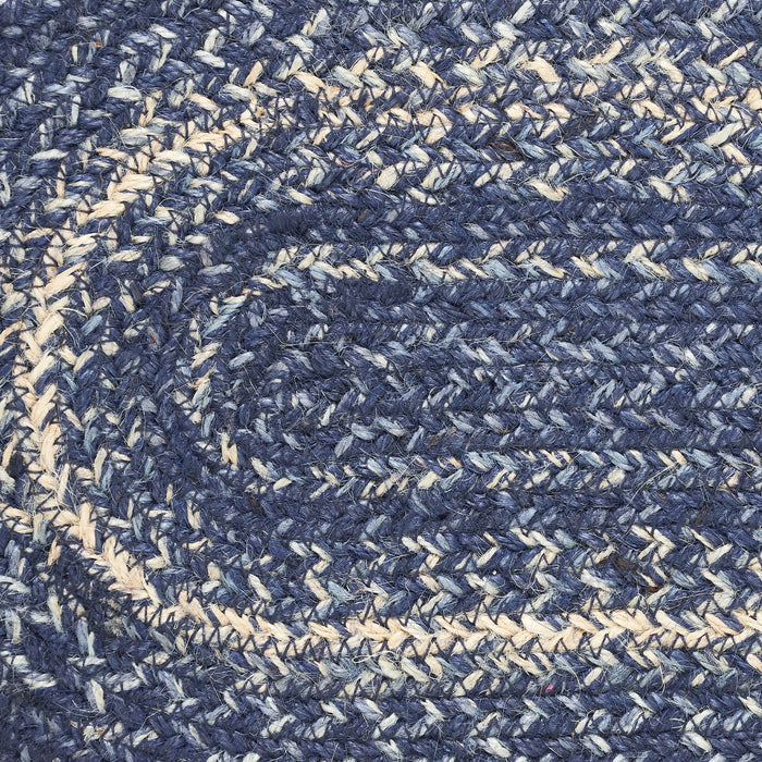 Great Falls Blue Oval Braided Rug 24x36" - Primitive Star Quilt Shop