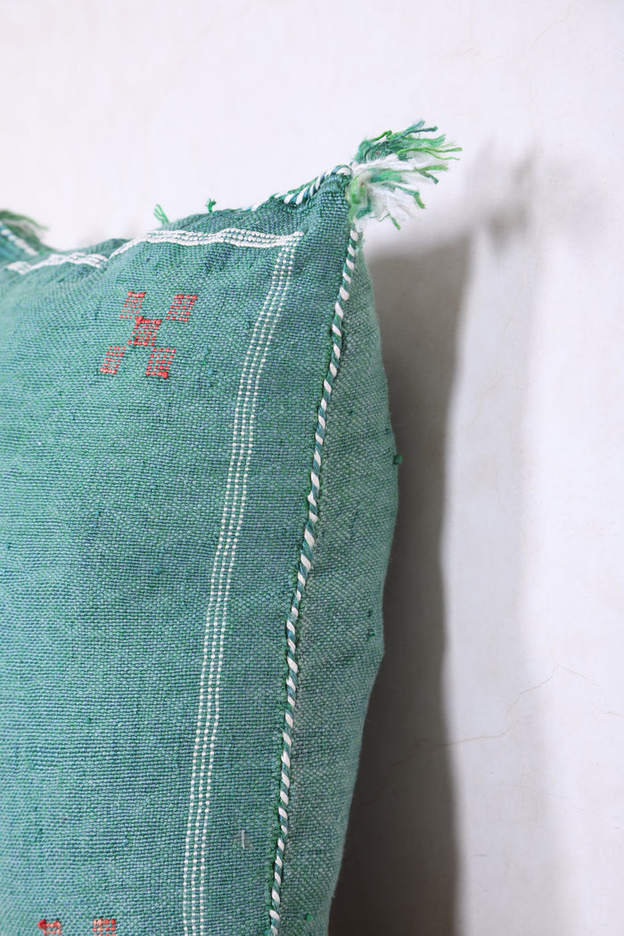 Green Moroccan pillow 16.5 INCHES X 18.1 INCHES