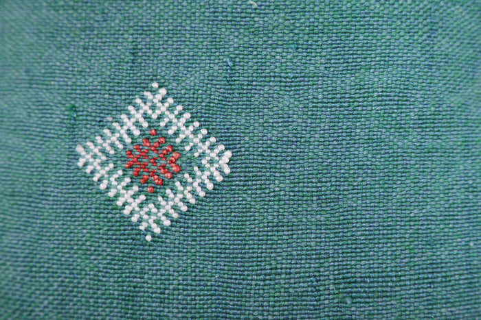 Green Moroccan pillow 16.5 INCHES X 18.1 INCHES