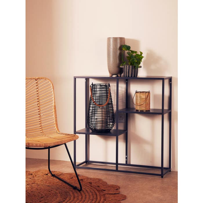 Grey Metal Multi Shelf Unit - Modern Home Interiors