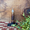 Grungy Battery Timer Taper Candle - Mustard 4" - Primitive Star Quilt Shop