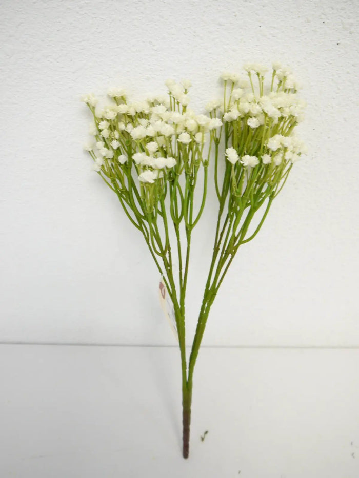 Supreme Gypsophia Spray White 15" - Artificial Flowering Plants Silk