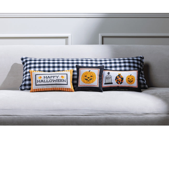 Halloween Embroidered Mini Pillow