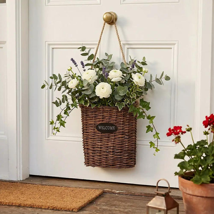 Hanging Welcome Basket 14" x 15"