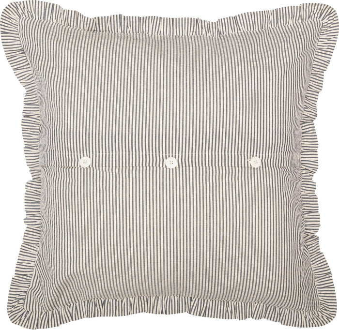 Hatteras Blue Seersucker Fabric Euro Sham 26x26" - Primitive Star Quilt Shop