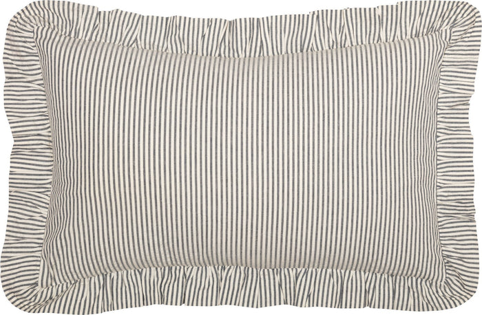 Hatteras Blue Seersucker Fabric Pillow 14x22" - Primitive Star Quilt Shop