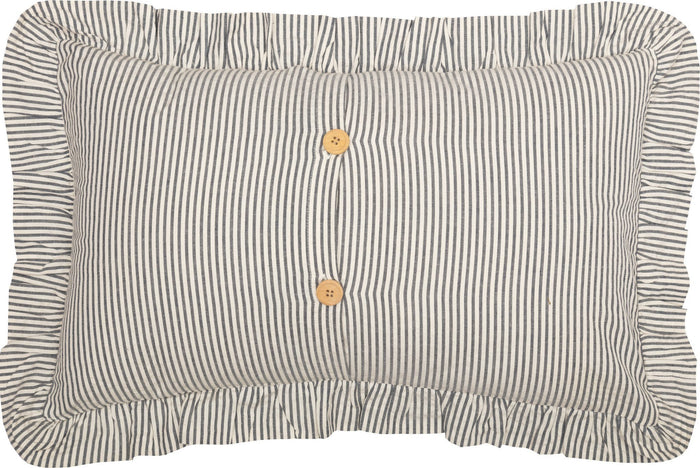 Hatteras Blue Seersucker Fabric Pillow 14x22" - Primitive Star Quilt Shop