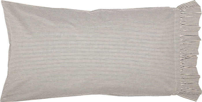 Hatteras Blue Seersucker King Pillow Case - Set of 2 - Primitive Star Quilt Shop