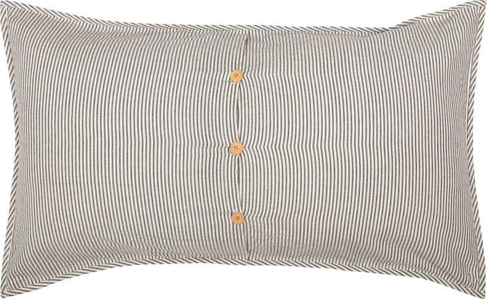 Hatteras Blue Seersucker King Sham 21x37" - Primitive Star Quilt Shop