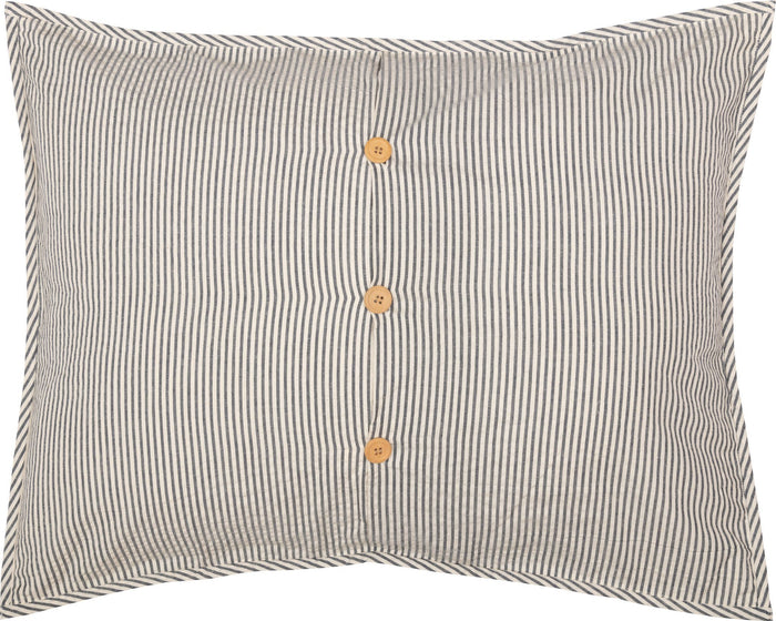 Hatteras Blue Seersucker Standard Sham 21x27" - Primitive Star Quilt Shop