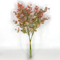 Le Fleur Heart Leaf Bundle Green/Pink 18" - Uncategorized Silk