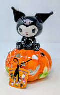 Hello Kitty Kuromi Jack-o-Lantern Halloween Tealight Holder Blue Sky Clayworks