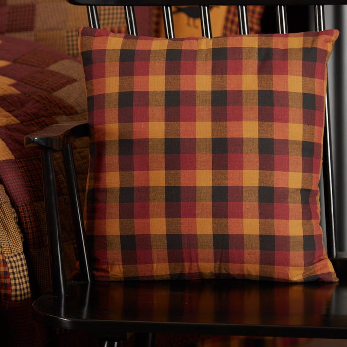 Heritage Farms Primitive Check Fabric Pillow 16" Filled - Primitive Star Quilt Shop