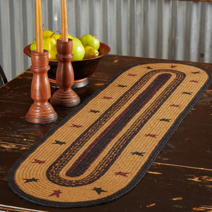 Heritage Farms Star Braided Runner 13x48" - Primitive Star Quilt Shop